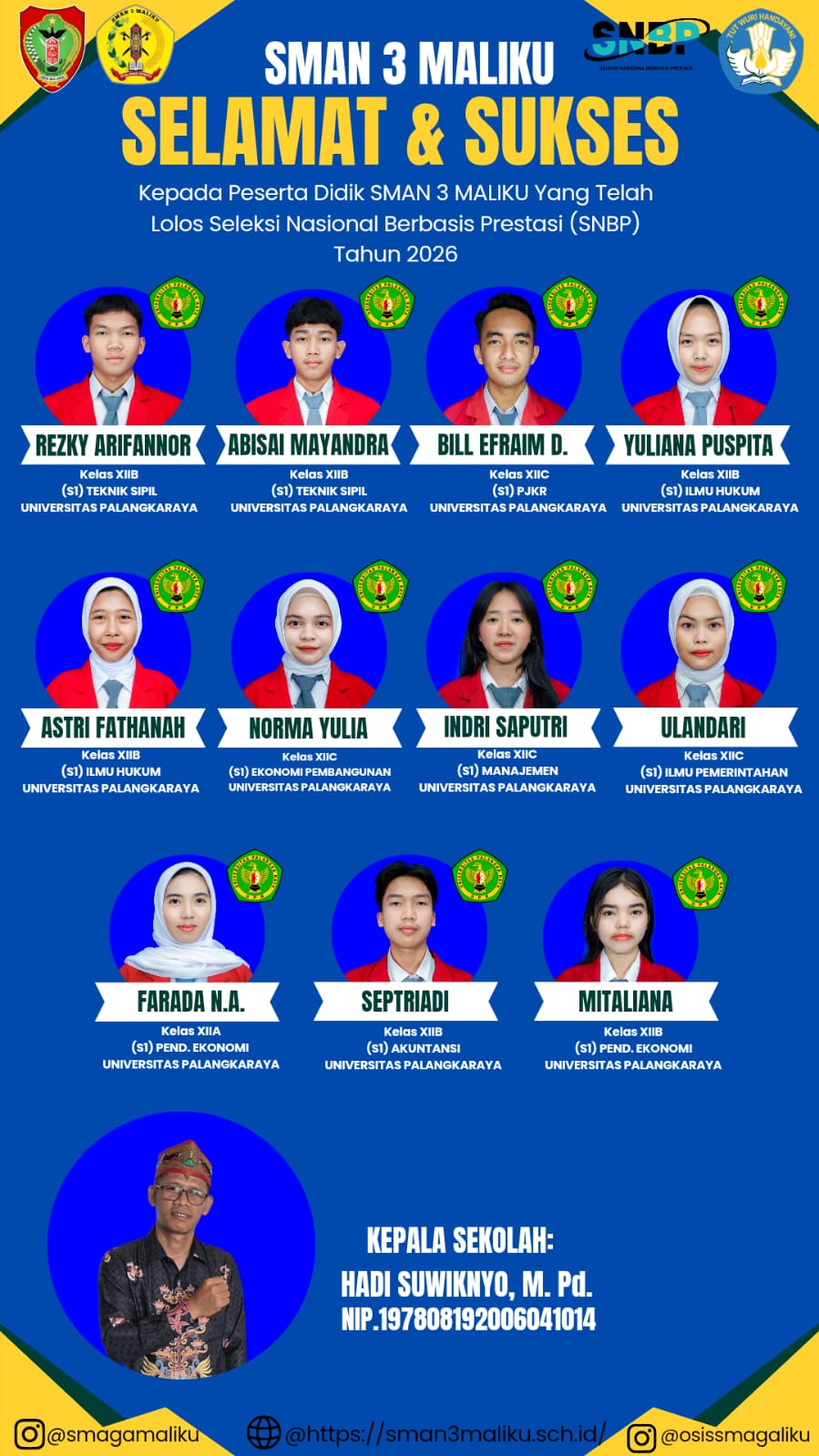Selamat & Sukses! Siswi SMAN 3 MALIKU Lulus SNBP 2026 